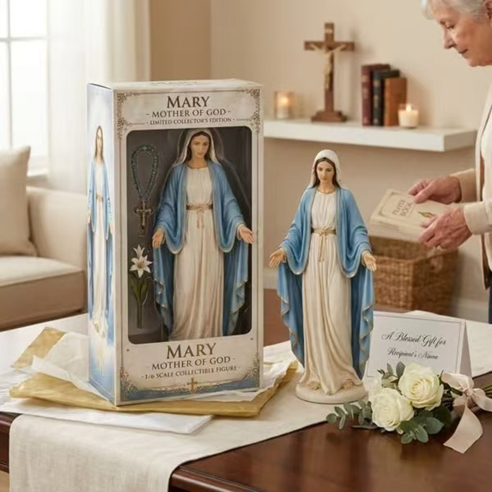 Resin Art Mary - Statuetta da scrivania della Vergine Maria,