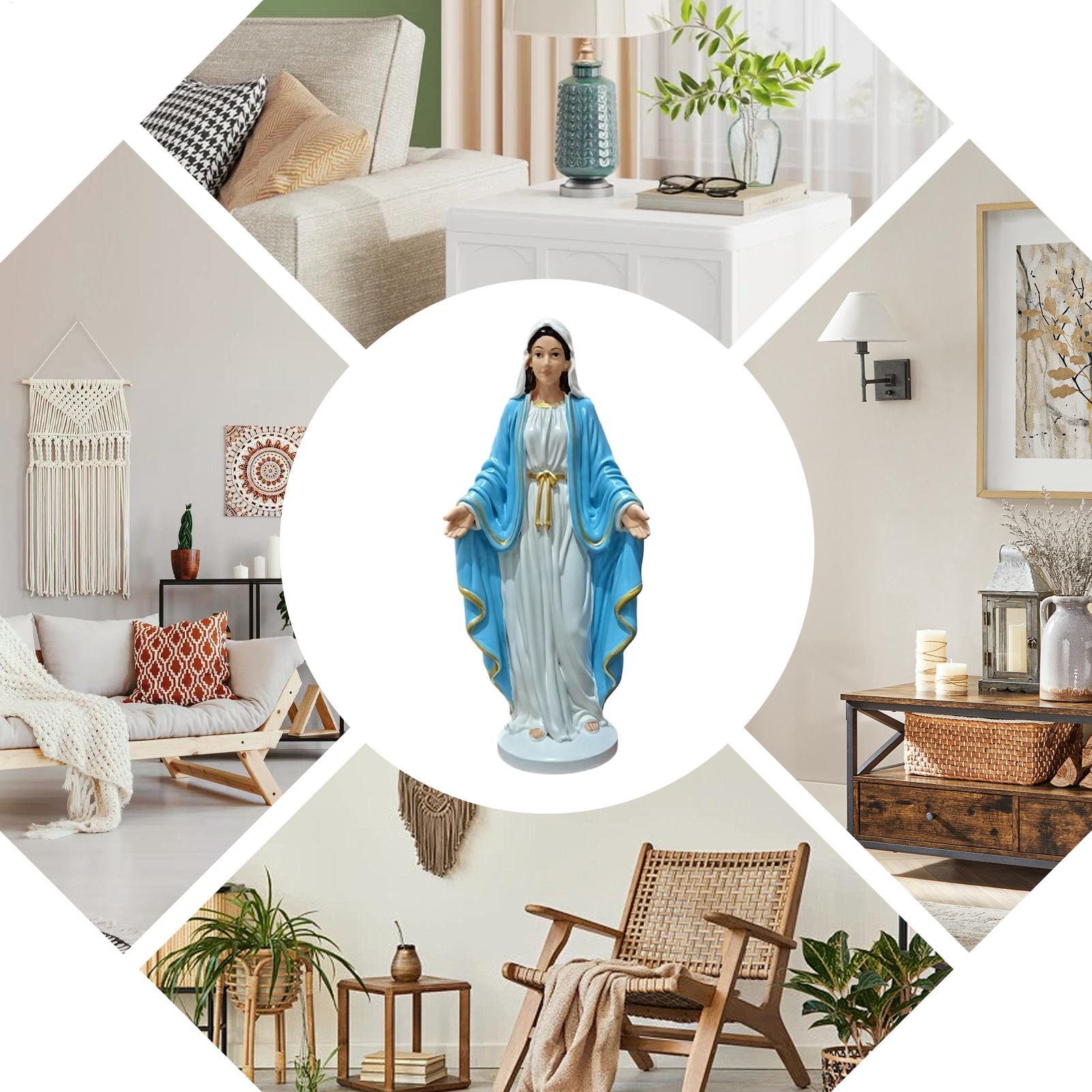 Resin Art Mary - Statuetta da Tavolo della Vergine Maria,