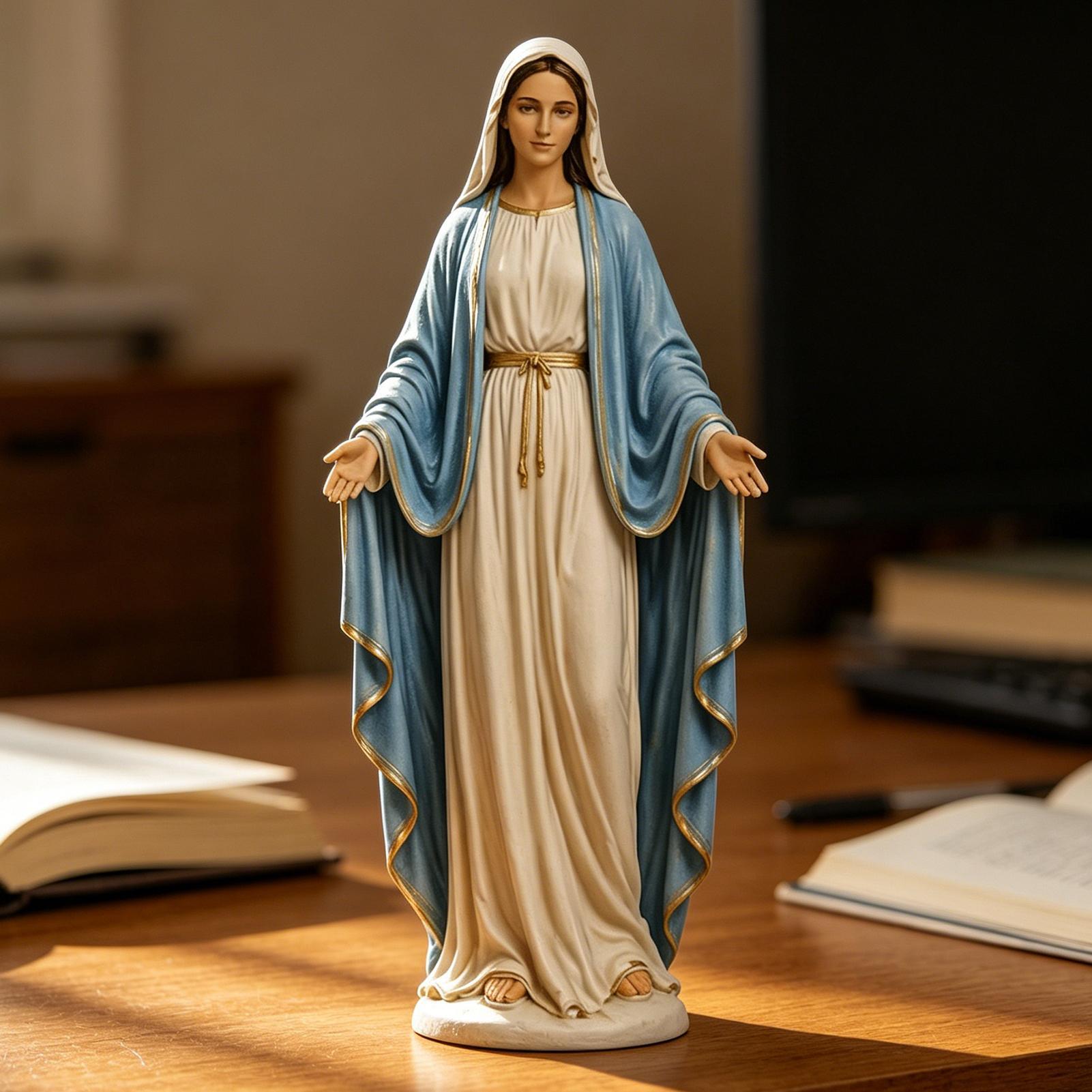 Resin Art Mary - Statuetta da Tavolo della Vergine Maria,