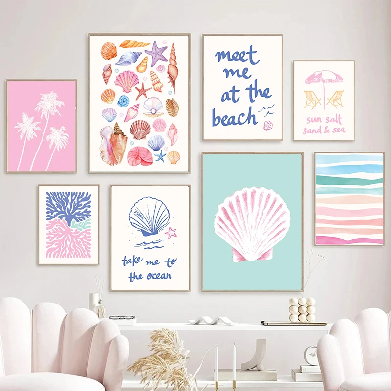 Resin Art Beach - Quadri da parete con arte costiera,
