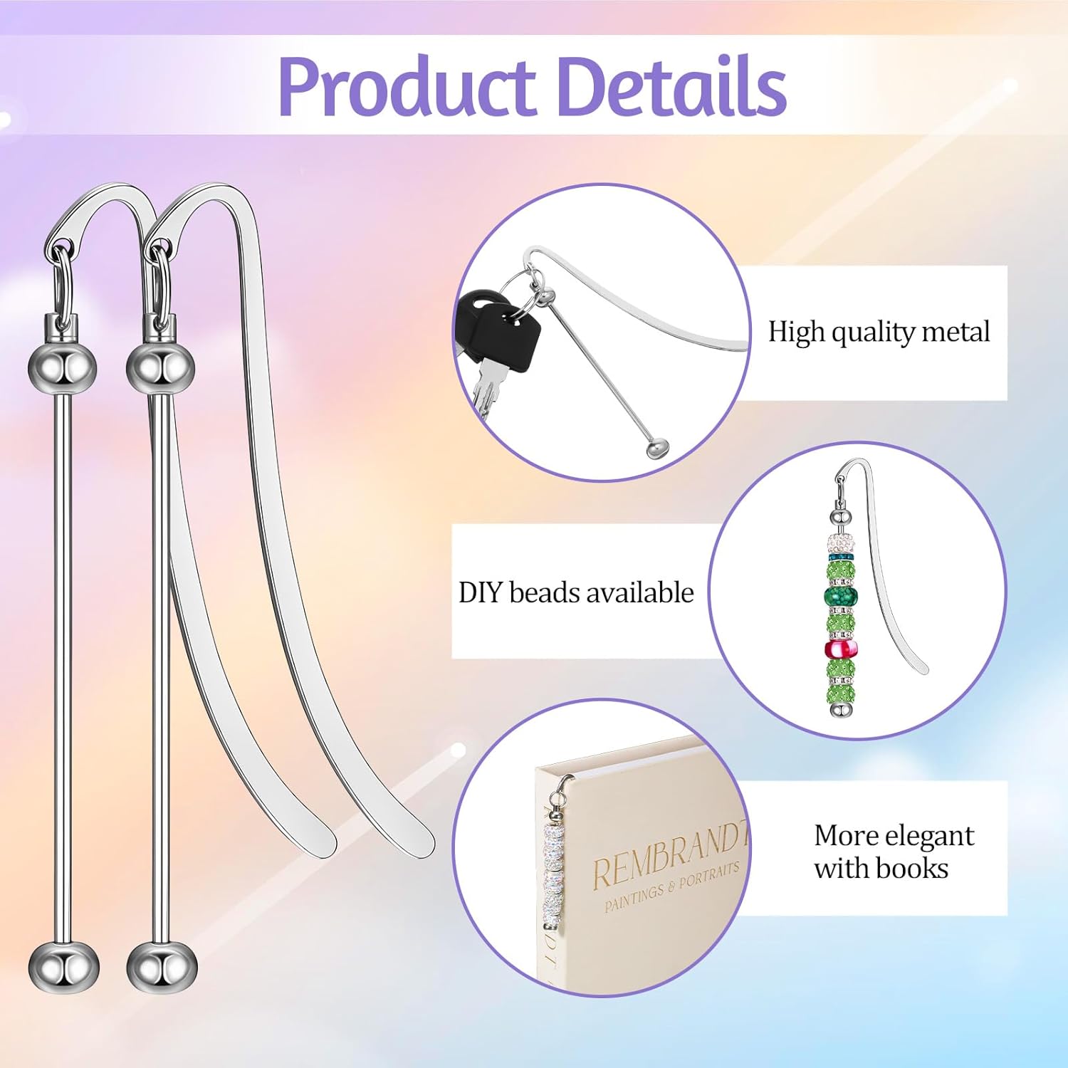 6 Pezzi Segnalibri in Metallo  - Resin Art Bookmark recensione e prezzo