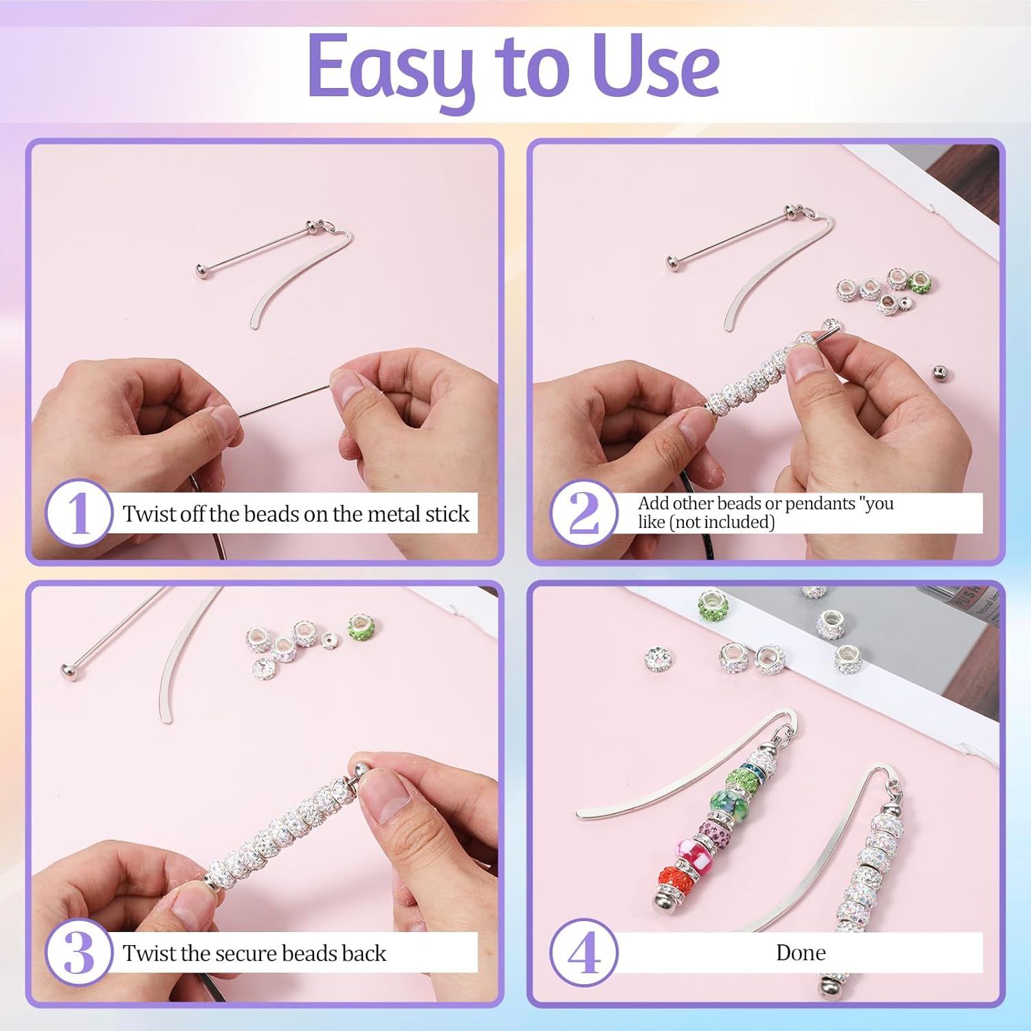 6 Pezzi Segnalibri in Metallo  - Resin Art Bookmark recensione e prezzo