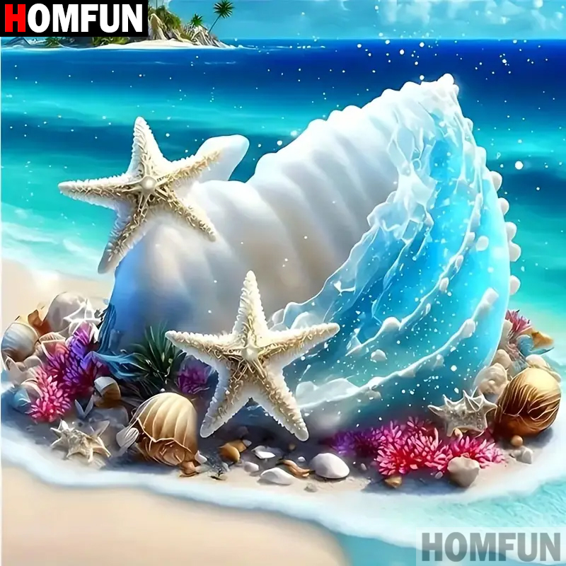 HOMFUN Pittura diamante 5d fai - Resin Art Beach recensione e prezzo